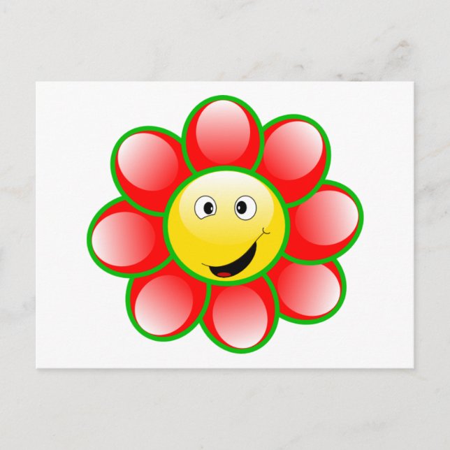 Cartão Postal Flor de Sorriso de Corte (Frente)