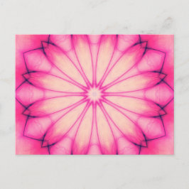 Cartão Postal Flor de Tinta Rosa Mandala