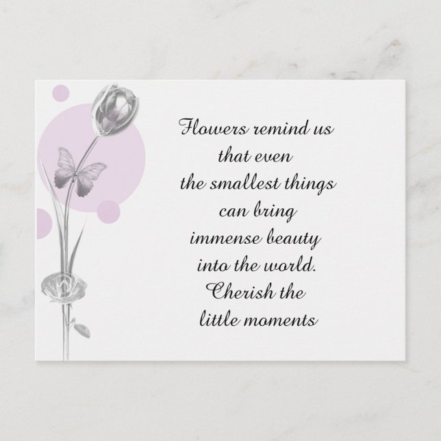 Cartão Postal Flor de Tulipa Obrigado (Frente)