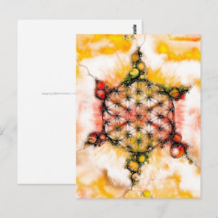 Cartão Postal Flor De Vida - Maneiras Coloridas 4