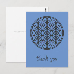 Cartão Postal FLOR DE VIDA - Símbolo da Geometria Sagrada contor