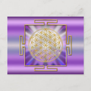 Cartão Postal Flor De Vida Yantra
