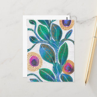 Cartão Postal Flor do deserto, aquarela e caneta, arte original