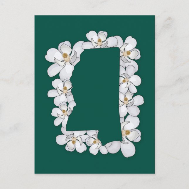 Cartão Postal Flor do Estado do Mississippi (Frente)