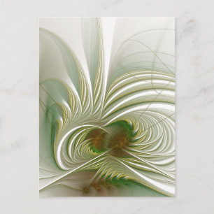 Cartão Postal Flor fantasia fractal suave e terna