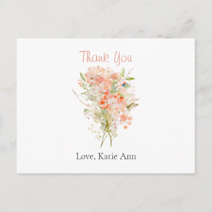 Cartão Postal Flor Flor de Flores Selvagem Rosa