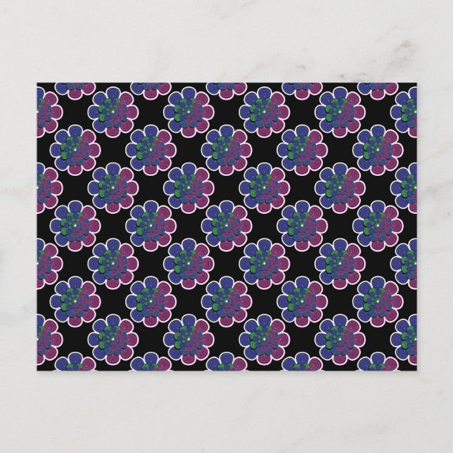 Cartão Postal Flor Fractal (Frente)
