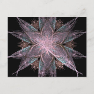 Cartão Postal Flor fractal