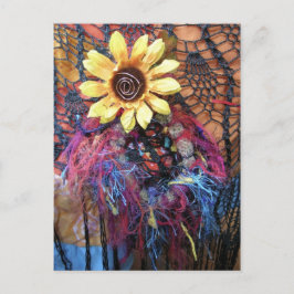 Cartão Postal Flor Funky
