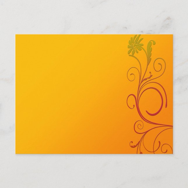 Cartão Postal Flor Laranja (Frente)