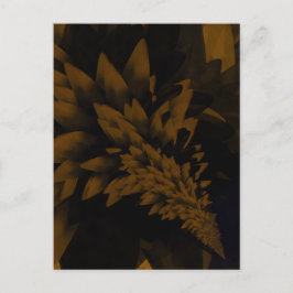 Cartão Postal Flor Marrom e Preto