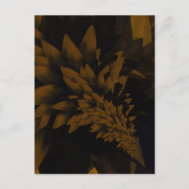 Cartão Postal Flor Marrom e Preto (Frente)