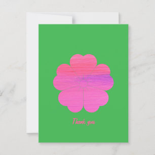Cartão Postal Flor Mínimo Geométrico Rosa Personalizado