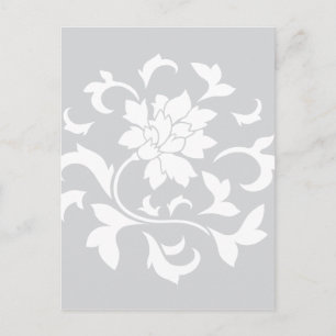 Cartão Postal Flor Oriental - Padrão Circular Silver