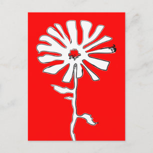 Cartão Postal flor preta