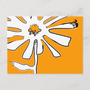 Cartão Postal flor preta