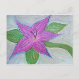 Cartão Postal flor púrpura aleatória