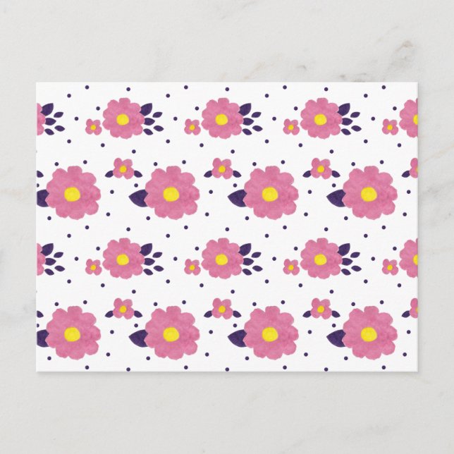 Cartão Postal Flor Rosa (Frente)