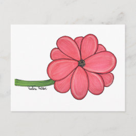 Cartão Postal Flor Rosa Completa