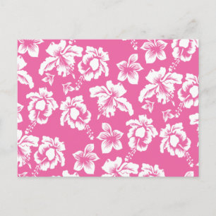 Cartão Postal Flor Rosa Havaiana