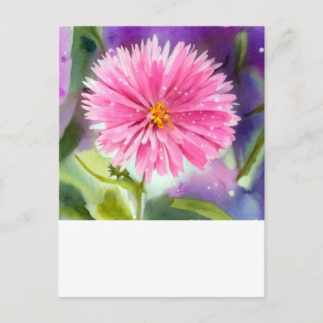 Cartão Postal Flor Roxo (Frente)