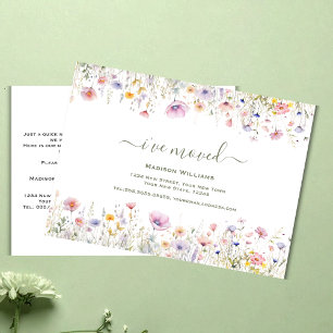 Cartão Postal Flor selvagem que me Movi   Anúncio em Movimento