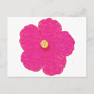 Cartão Postal Flor Tropical de Hibiscus Rosa