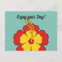 Flor Tropical de Red Hibiscus | Adicionar seu text