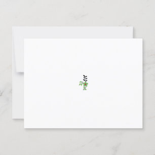 Cartão Postal flor verde ornamentado com centro vermelho, folhas