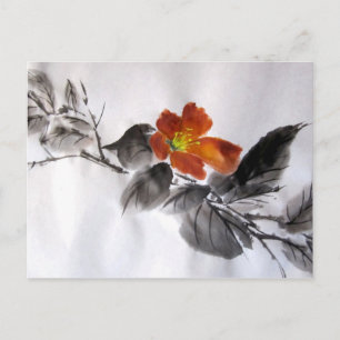 Cartão Postal Flor Vermelha