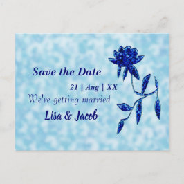 Cartão Postal Flora Azul Meia-Noite