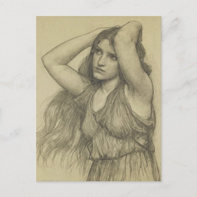Cartão Postal Flora com Cabelo Longo (Frente)
