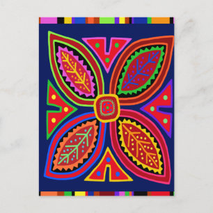 Cartão Postal Flora Mola Indiana Kuna