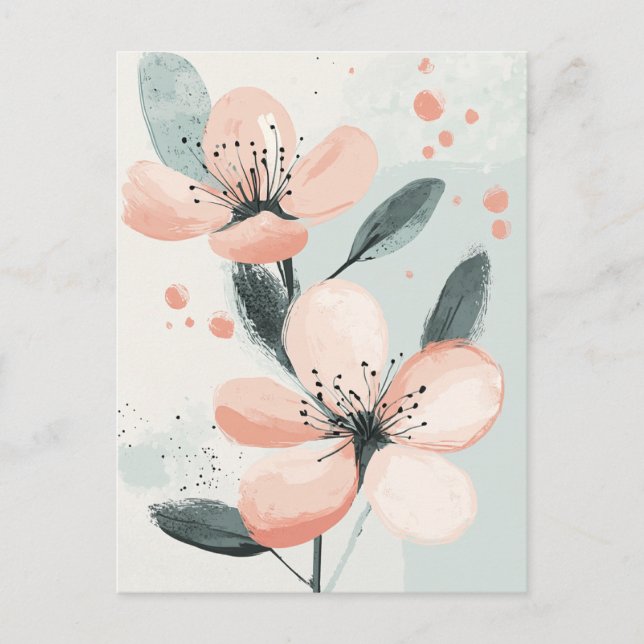 Cartão Postal Flora Pastel na Estilidade #097 (Frente)