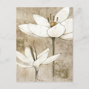 Cartão Postal Florais desenhados por Lápis