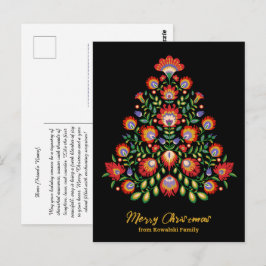 Cartão Postal Florais Encantados: Um Natal Inspirado no Folclore