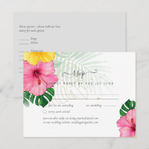 Cartão Postal Florais Vibrantes de Casamento de Praia de Paraíso