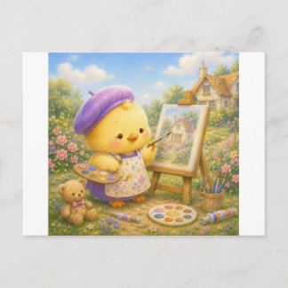 Cartão Postal Floral Alma Pintor Aconchegante