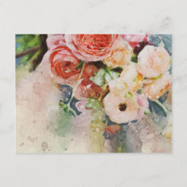 Cartão Postal Floral Aquarela 2