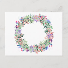 Cartão Postal Floral Berries Wreath