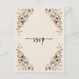 Cartão Postal Floral Boho Vintage