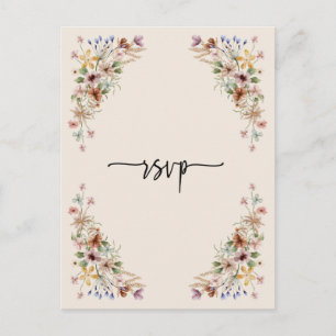 Cartão Postal Floral Boho Vintage