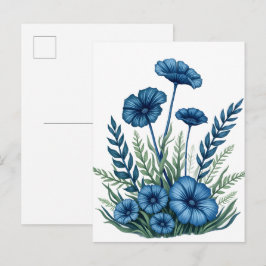Cartão Postal Floral Botânico