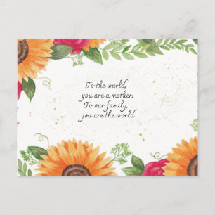 Cartão postal floral botânico – Cartão de cumprime