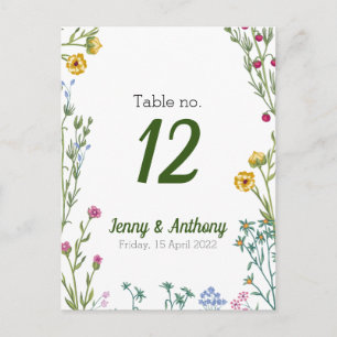 Cartão Postal Floral Botânico Minimalista Moderno
