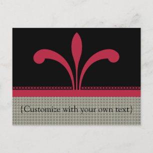 Cartão postal Floral Chic Magenta personalizável