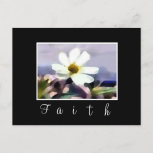 cartão postal floral de fé