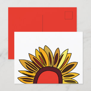 Cartão Postal Floral de Girassol