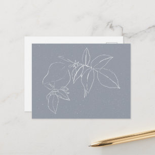 Cartão Postal Floral Doodle