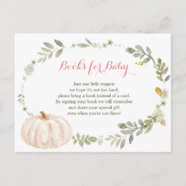 Cartão Postal Floral Fall Pumpkin Greenery Livros de Chás de fra
